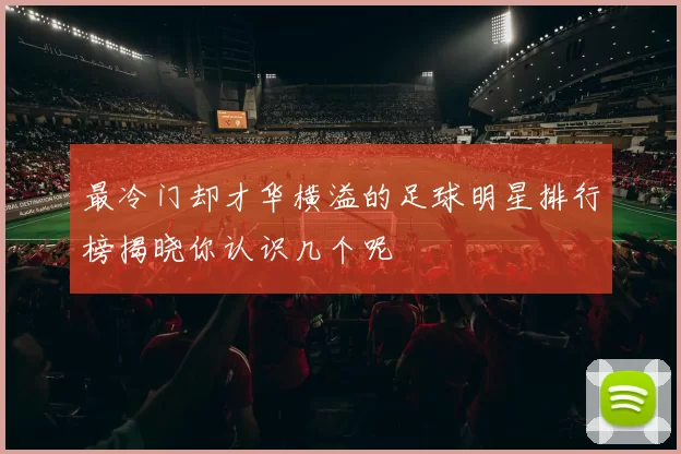 最冷门却才华横溢的足球明星排行榜揭晓你认识几个呢