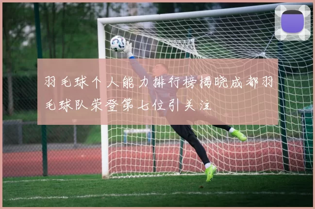 羽毛球个人能力排行榜揭晓成都羽毛球队荣登第七位引关注